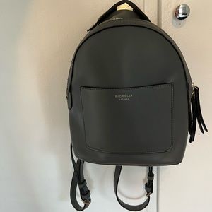 Grey backpack purse